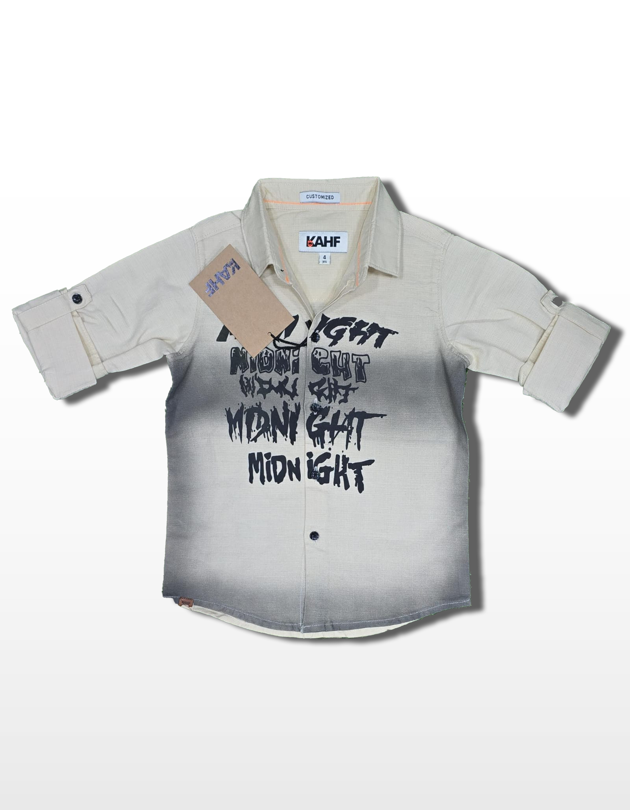 Abstract Geometric Printed Shirt - Off White